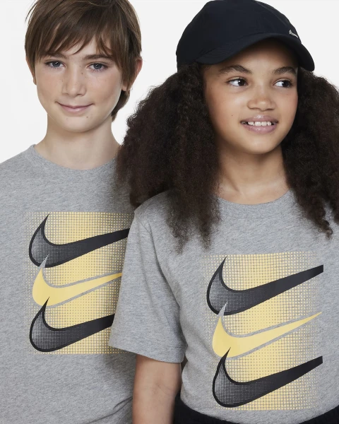 Футболка підліткова Nike U NSW TEE CORE BRANDMARK 4 сіра DX9525-063