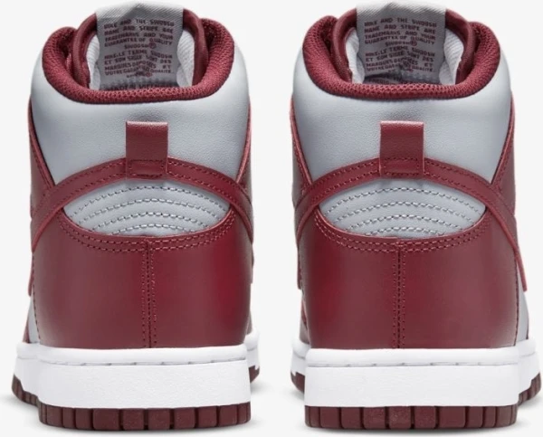 Кроссовки Nike DUNK HIGH RETRO серо-бордовые DD1399-600
