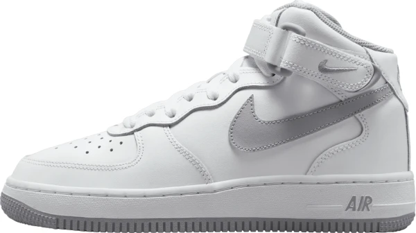 Ккросівки підліткові Nike AIR FORCE 1 MID (GS) біло-сірі DH2933-101