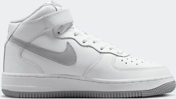 Ккросівки підліткові Nike AIR FORCE 1 MID (GS) біло-сірі DH2933-101
