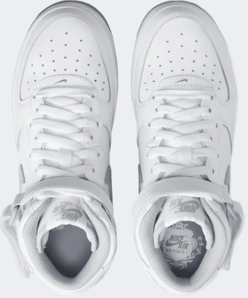 Ккросівки підліткові Nike AIR FORCE 1 MID (GS) біло-сірі DH2933-101