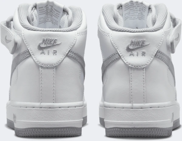 Ккросівки підліткові Nike AIR FORCE 1 MID (GS) біло-сірі DH2933-101