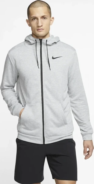 Толстовка Nike M DRY HOODIE FZ FLEECE серая CJ4317-063