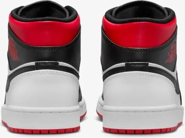 Кросівки Nike AIR JORDAN 1 MID біло-червоно-чорні DQ8426-106