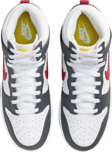 Кроссовки Nike DUNK HIGH RETRO бело-серо-красные FD0668-001