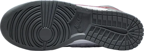 Кроссовки Nike DUNK HIGH RETRO бело-серо-красные FD0668-001