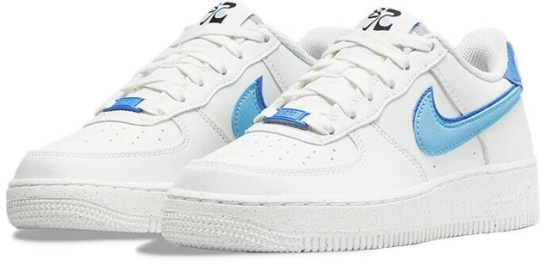 Кросівки підліткові Nike AIR FORCE 1 LV8 (GS) біло-блакитні DQ0359-100