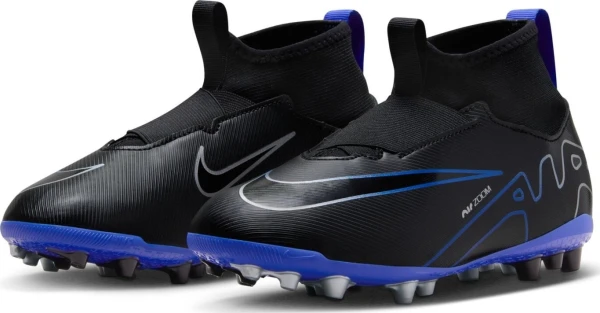 Бутсы детские Nike JR ZOOM SUPERFLY 9 ACADEMY AG черно-синие DJ5613-040