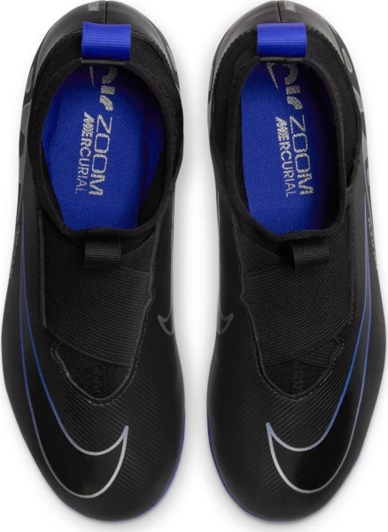 Бутсы детские Nike JR ZOOM SUPERFLY 9 ACADEMY AG черно-синие DJ5613-040