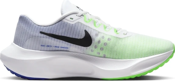 Кроссовки беговые Nike ZOOM FLY 5 бело-салатово-синие DM8968-101