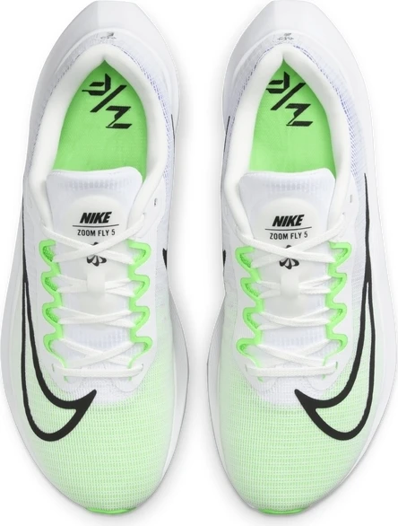 Кроссовки беговые Nike ZOOM FLY 5 бело-салатово-синие DM8968-101