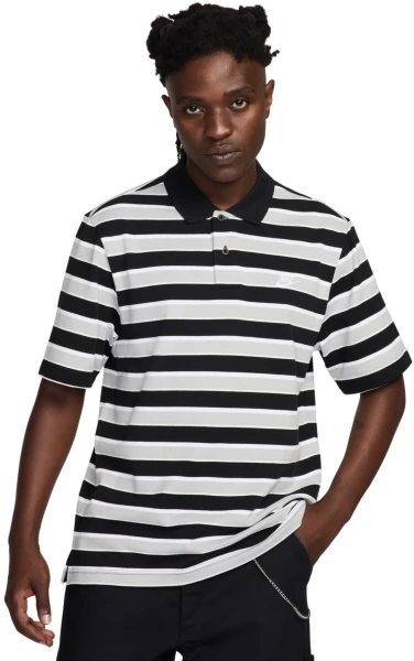 Поло Nike M NK CLUB STRIPE POLO чорно-біло-сіре FN3896-010