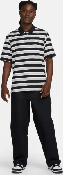 Поло Nike M NK CLUB STRIPE POLO чорно-біло-сіре FN3896-010