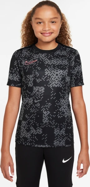 Футболка підліткова Nike K NK DF ACDPR SS TOP GX чорно-сіра FV0291-069