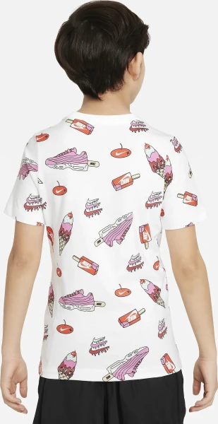 Футболка подростковая Nike K NSW TEE KC2.3 SOLE FOOD белая FV5418-100