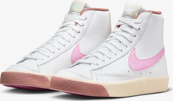 Кеди підліткові Nike BLAZER MID 77 (GS) біло-рожеві DZ2900-100