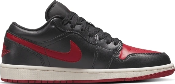 Кроссовки женские Nike AIR JORDAN 1 LOW черно-красные DC0774-061