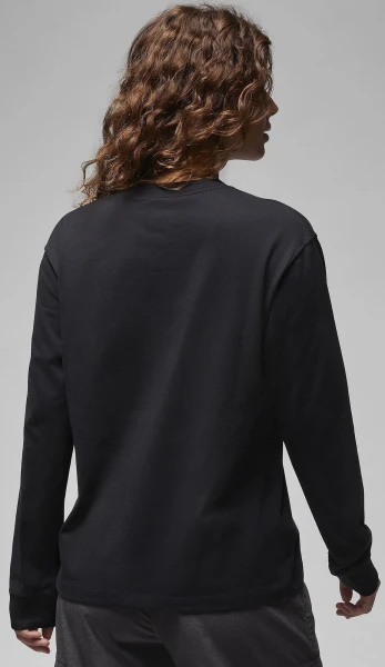 Лонгслив женский Nike AIR JORDAN T-SHIRT BLACK черный FD7205-010