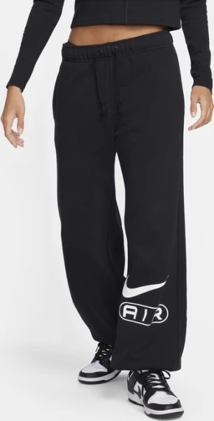 Спортивные штаны женские Nike AIR MID-RISE FLEECE JOGGERS черные FN1902-010