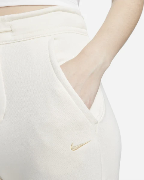 Спортивные штаны женские Nike NS MDRN FLC FT HR PANT кремовые DV7800-901