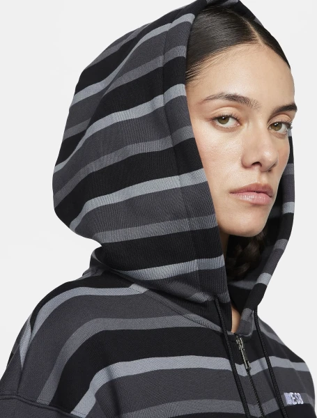 Толстовка Nike SB FULL-ZIP FLEECE SKATE HOODIE черно-серая FN2512-065