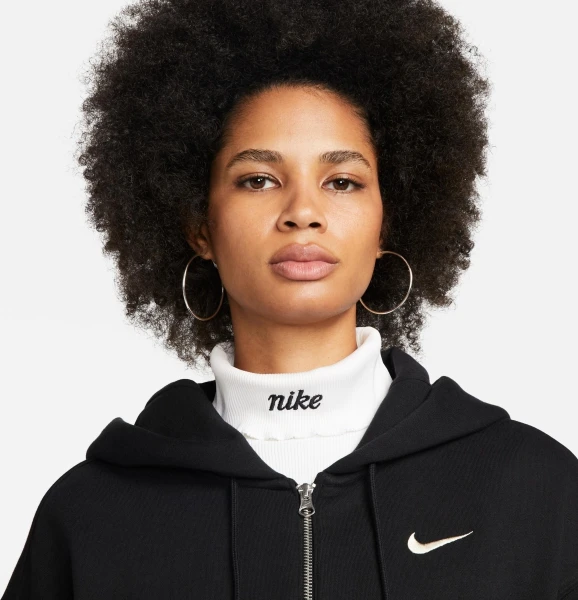 Толстовка жіноча Nike NS PHNX FLC FZ OS HOODIE чорна DQ5758-010