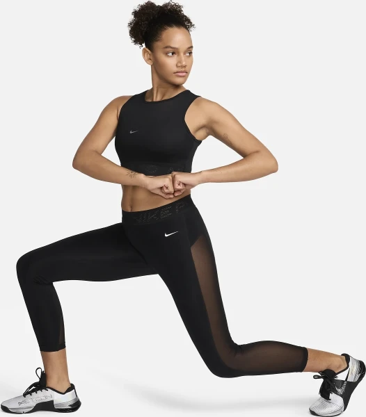 Топ женский Nike PRO MESH TANK черный FN7387-010
