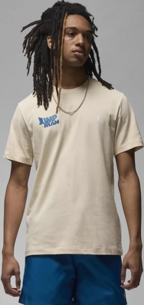 Футболка Nike JORDAN MBRAND SS JM STACK CREW бежевая FN6029-203