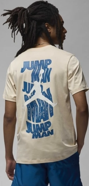 Футболка Nike JORDAN MBRAND SS JM STACK CREW бежевая FN6029-203