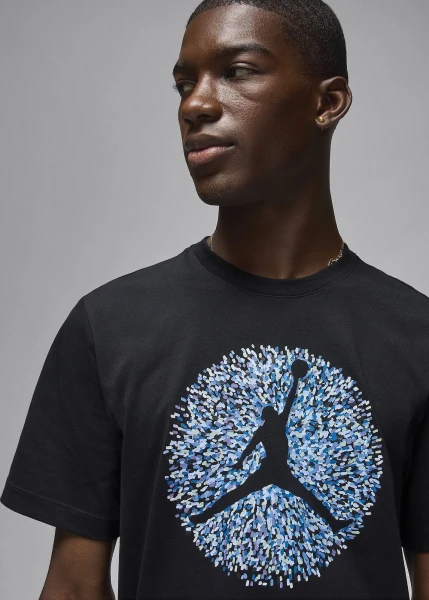 Футболка Nike M J FLT ESS POOL SS CREW черная FN6006-010