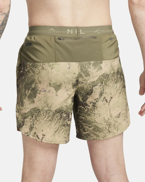 Шорти для бігу Nike M NK DF STRIDE 7BF SHORT AOP оливкові FN3314-222