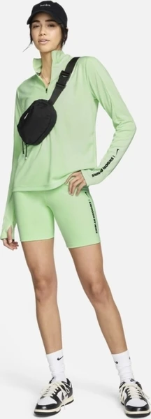 Велосипедки женские Nike W NK ONE DF HR SHRT GLS светло-зеленые FZ4873-376
