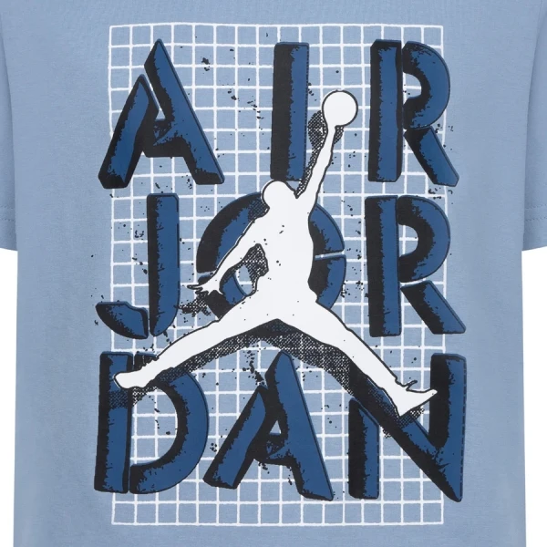 Футболка Nike JORDAN M J BRAND JM STACK SS CREW голубая FN5978-436
