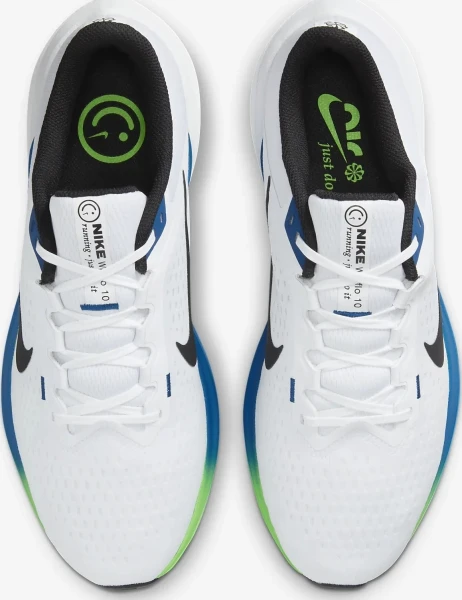 Кроссовки беговые Nike AIR WINFLO 10 бело-зелено-синие DV4022-103