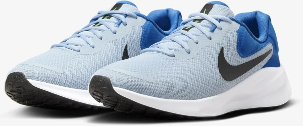 Кроссовки беговые Nike REVOLUTION 7 голубо-синие FB2207-402