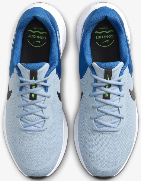 Кроссовки беговые Nike REVOLUTION 7 голубо-синие FB2207-402