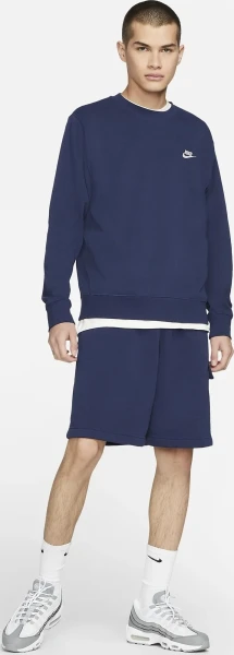Свитшот Nike M NSW CLUB CRW FT темно-синий BV2666-410