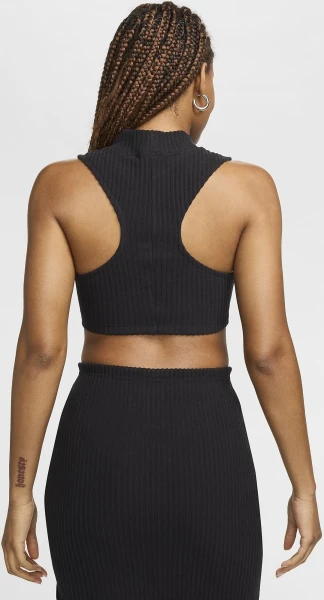 Топ жіночий Nike W NSW NK CHLL KNT RIB CRP TNK чорний FN3677-010