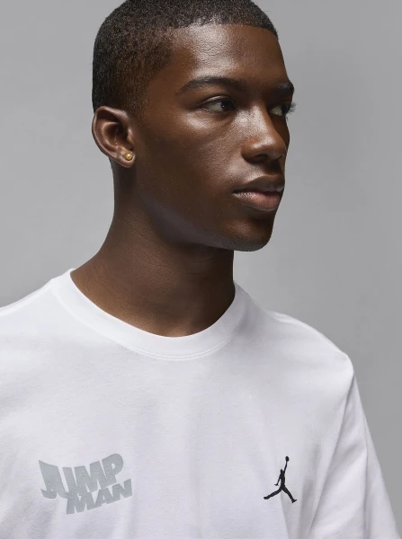 Футболка Nike JORDAN MBRAND SS JM STACK CREW белая FN6029-100