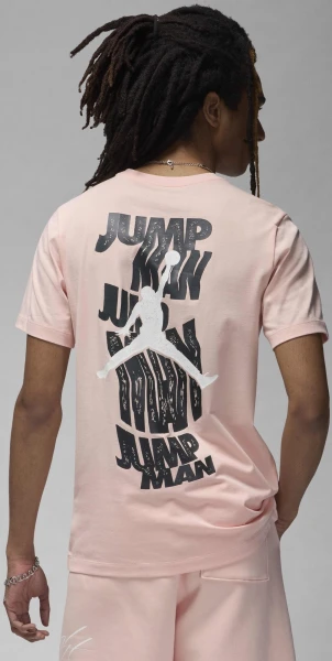Футболка Nike JORDAN MBRAND SS JM STACK CREW светло-розовая FN6029-622