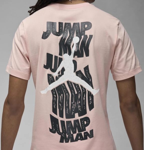 Футболка Nike JORDAN MBRAND SS JM STACK CREW светло-розовая FN6029-622