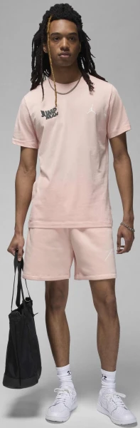 Футболка Nike JORDAN MBRAND SS JM STACK CREW светло-розовая FN6029-622