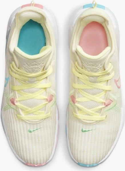 Кросівки баскетбольні Nike LEBRON WITNESS VI блакитно-рожево-жовті CZ4052-103