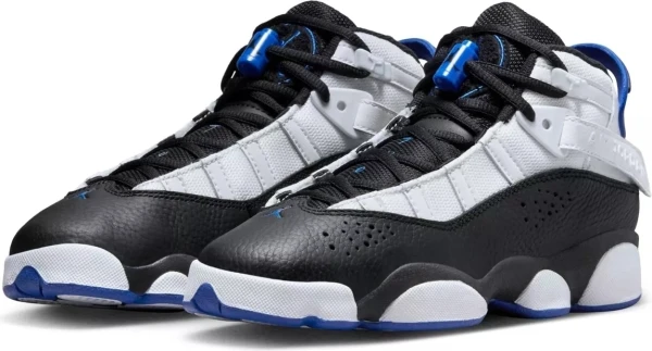 Кросівки баскетбольні підліткові Nike JORDAN 6 RINGS біло-чорно-сині 323419-142