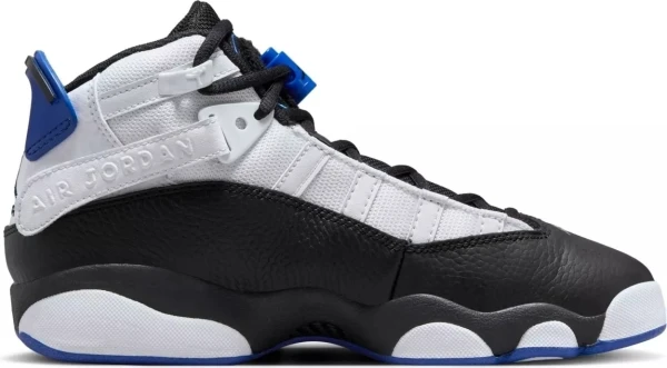 Кросівки баскетбольні підліткові Nike JORDAN 6 RINGS біло-чорно-сині 323419-142