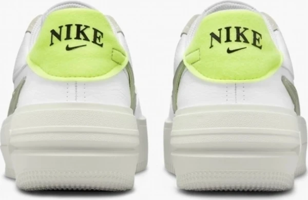 Кроссовки женские Nike AIR FORCE 1 PLT.AF.ORM бело-оливково-лимонные FJ4739-100