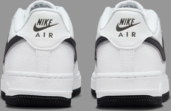 Кроссовки подростковые Nike AIR FORCE 1 (GS) бело-серебряно-черные DX9269-100