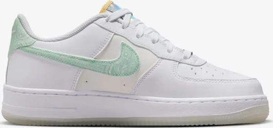 Кросівки підліткові Nike AIR FORCE 1 LV8 (GS) біло-м'ятно-оранжеві FJ7706-131