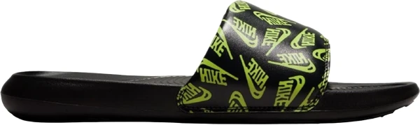 Шлепанцы Nike VICTORI ONE SLIDE PRINT черно-салатовые CN9678-010