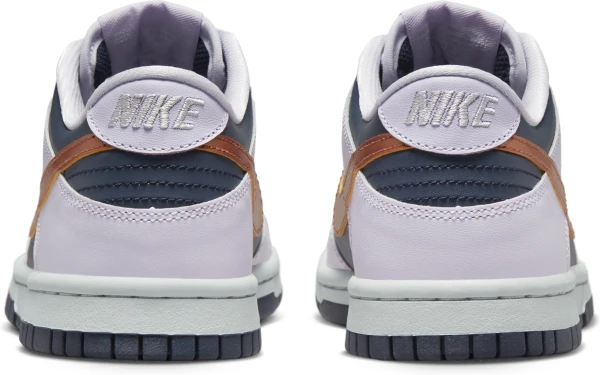 Кроссовки подростковые Nike DUNK LOW SE (GS) темно-сине-фиолетово-золотые DX1663-400